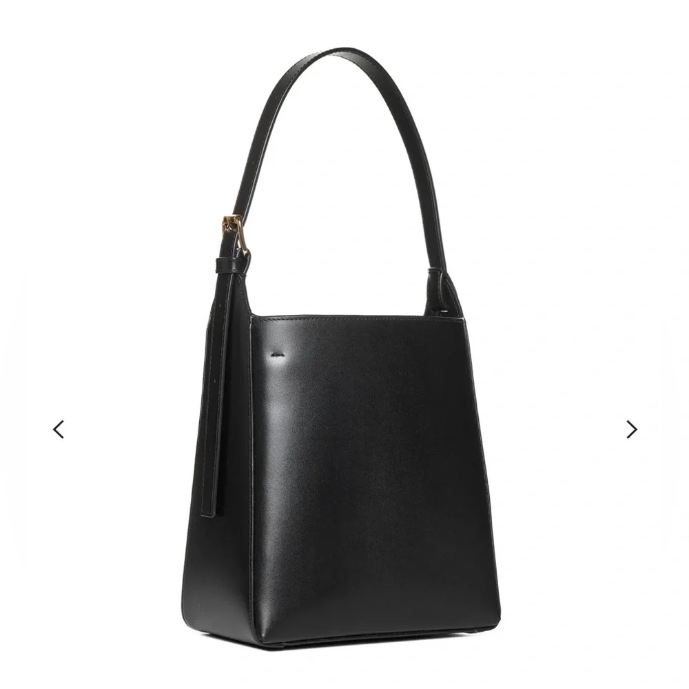 A.P.C. Black Leather Bucket Bag
